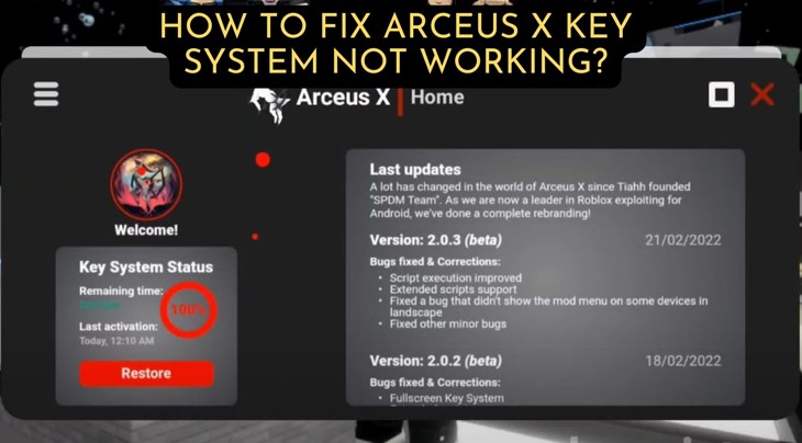 Arceus X Key System Not Working